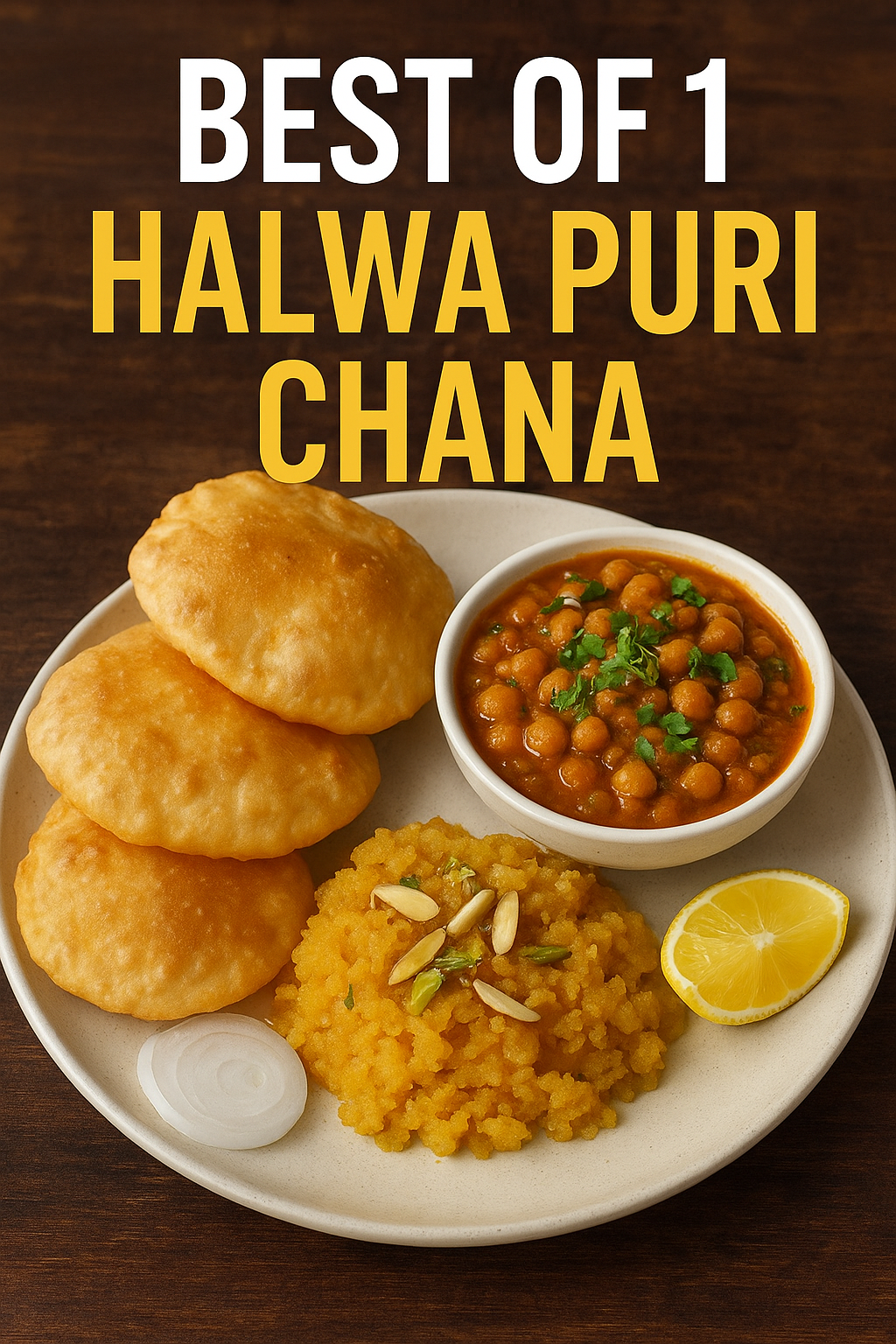 alt="make halwa Puri Chana BEST OF 1 traditional Pakistani breakfast with puri and chana"