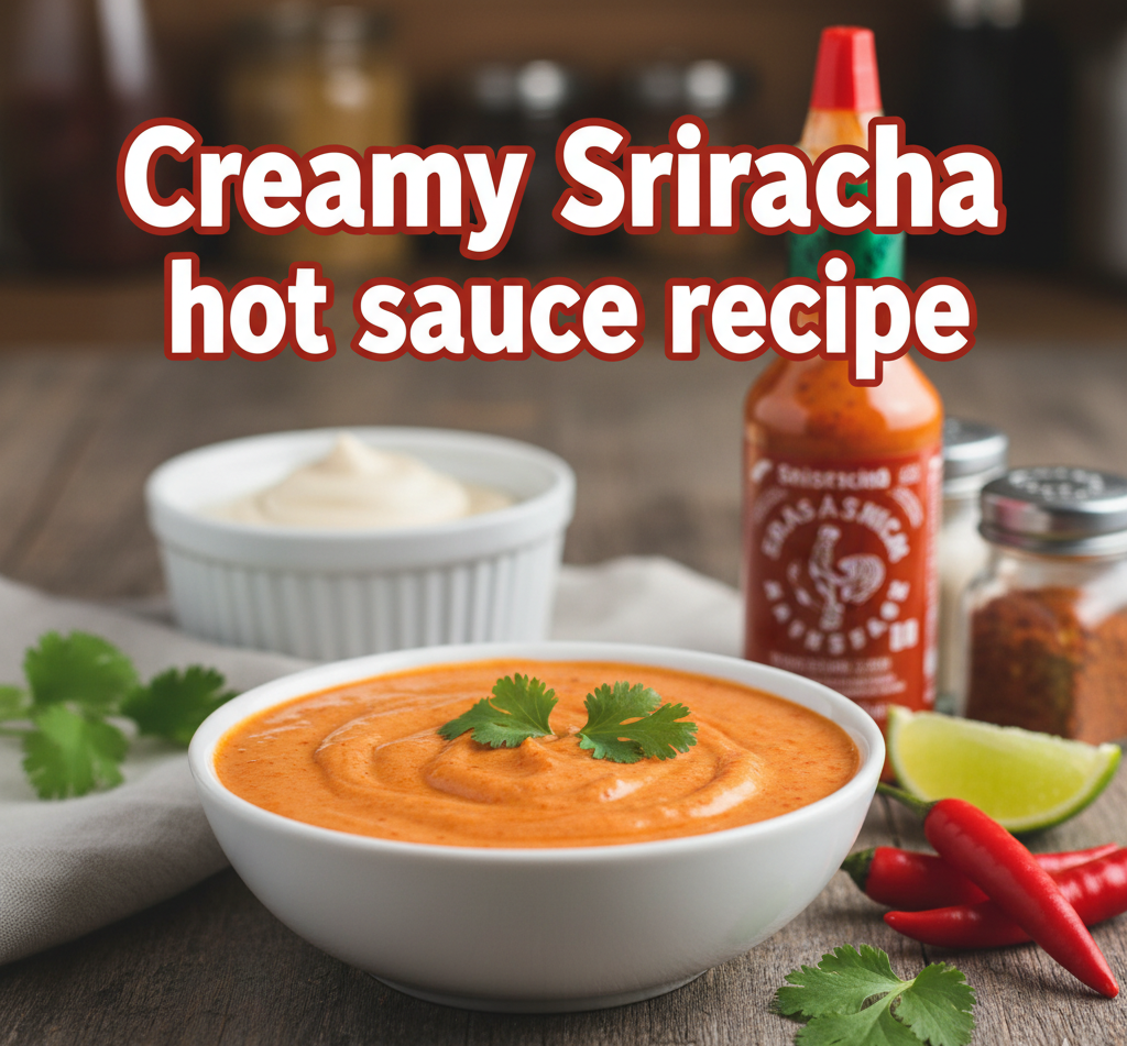 Creamy Sriracha hot sauce recipe and easy