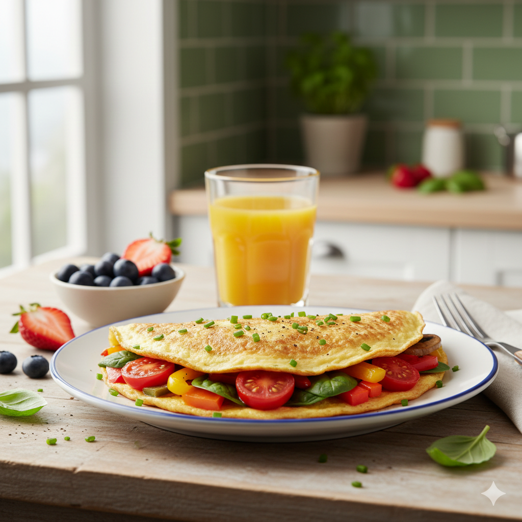 Breakfast Diet Recipe – Vegetable Omelette